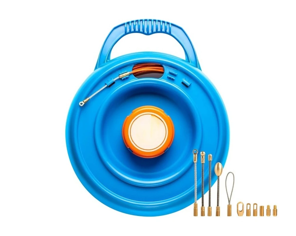 

FTF-1125 Fiberglass Fish Tape Rodder, 100 ft for Pushing and Pulling Fiber Optic and Electrical Cable