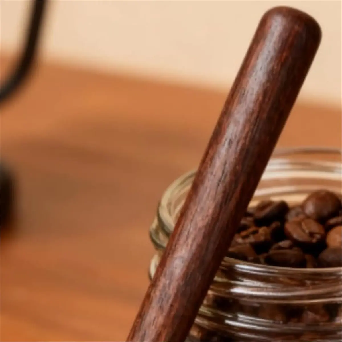 Long Handle Coffee Scoop, Wooden Measuring Spoon for Coffee Beans, Spices, and More