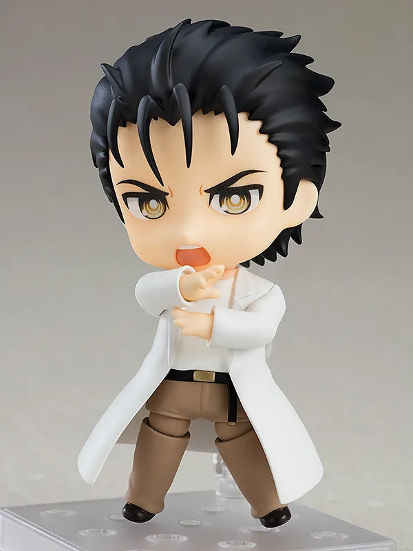 100% Original:Steins;Gate Hououin Kyoma Q version figma PVC Action Figure Anime Figure Model Toys Figure Collection Doll Gift