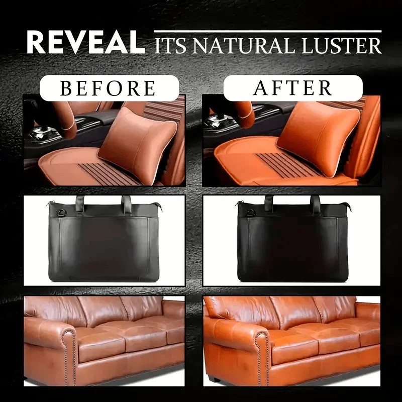 Leather Color Restoring Cream for Seats Sofas Jackets Shoes Leather Bags Car Interior - Conditioner And Protector