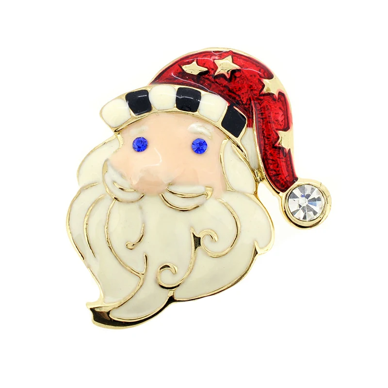 

Christmas Santa Claus Pin Christmas Pin Brooch 1.375 x 1.5 inches