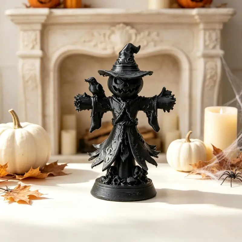 Desktop Ornaments Pumpkin Head A Scarecrow Take The Crow Modelling Shows Decorative Furniture Halloween Gift Table