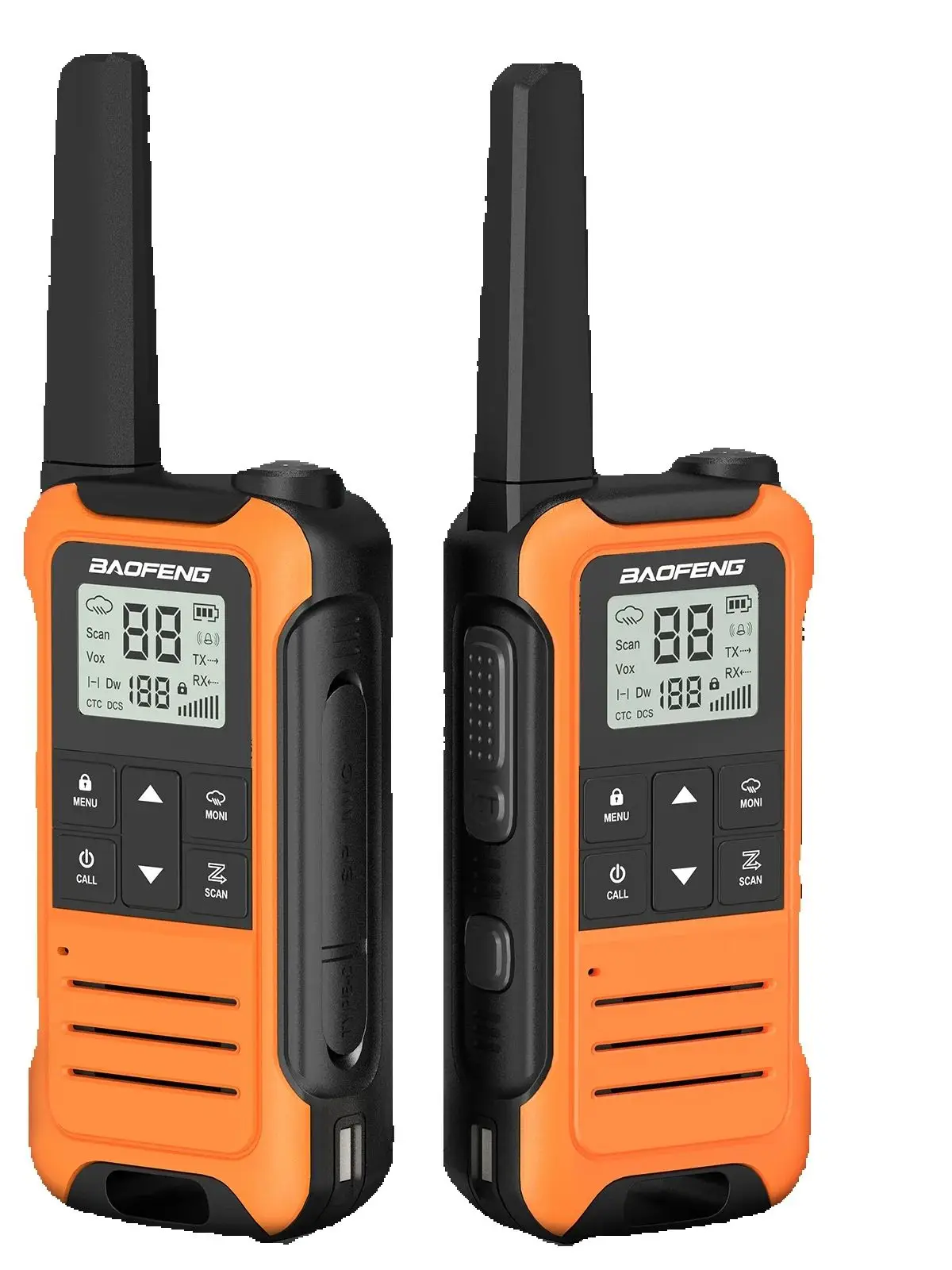 2 stuks Baofeng F22 Mini Walkie Talkie PMR446 FRS Lange Range Draagbare Two-way Radio LCD Display Type-C Oplader Voor Op Jacht - afbeelding 2