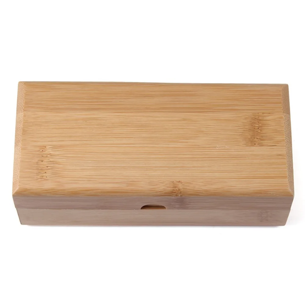 Ralferty Wooden Glasses Case Handmade Hard Square Cylinder Bamboo Strip Sunglass Case Eyewear Spectacle Eyeglass Box funda gafas