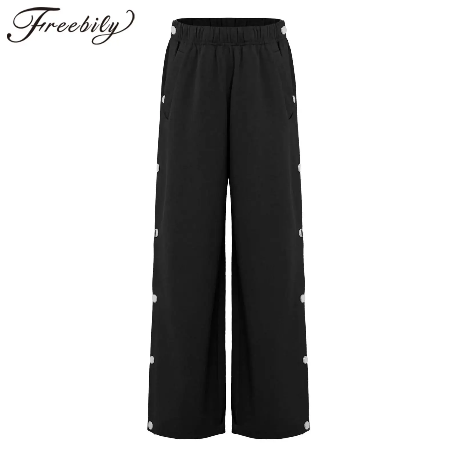 

Kids Boys Girls Post Surgery Pants Sweatpants Side Split Basketball Training Sports Pants Tear Away Side Press Button Trousers