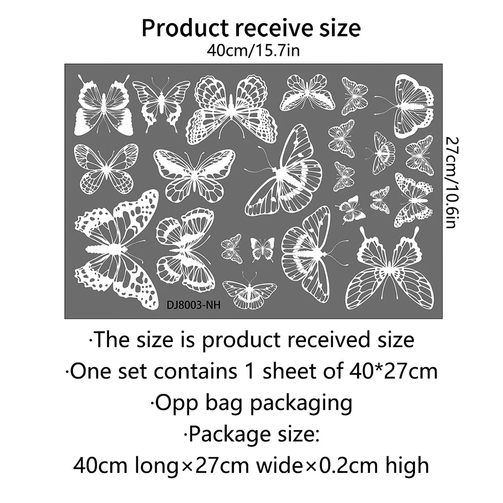 흰색 나비 정적 창 스티커 Diy 벽지 벽 스티커 데칼 축제 홈 장식 공예, 1 세트