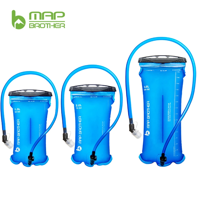 MAP BROTHER S003 Soft Reservoir Water Bladder Hydration Pack Water Storage Bag BPA Free- 1.5L 2L Running Hydration Vest Backpack