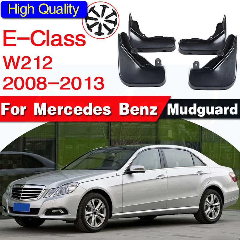 Set Molded Mud Flaps For Mercedes Benz E Class E-Class W212 2008-2013 Mudflaps Splash Guards Front Rear Mudguards 2009 2010 2011