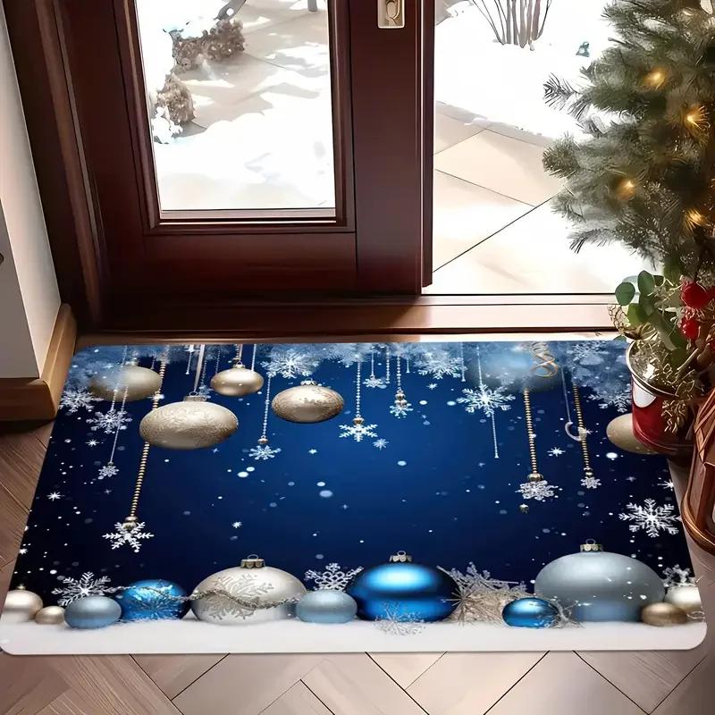 VIKAMA 1 قطعة عيد الميلاد جميلة الكرة البساط داخلي/خارجي RV ترحيب حصيرة غرفة المعيشة غرفة نوم الحمام المطبخ ديكور المنزل البساط