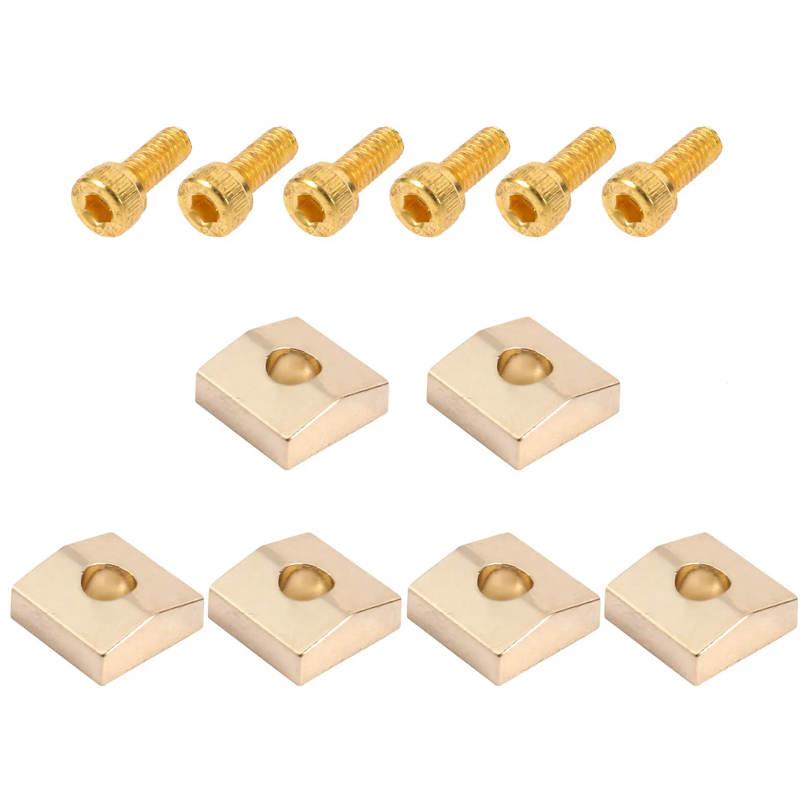 

2Sets Electric Guitar Locking Nut Blocks Durable Iron Alloy Replacement Screw Locks Tremolo Bridge for Double Rocker Korean