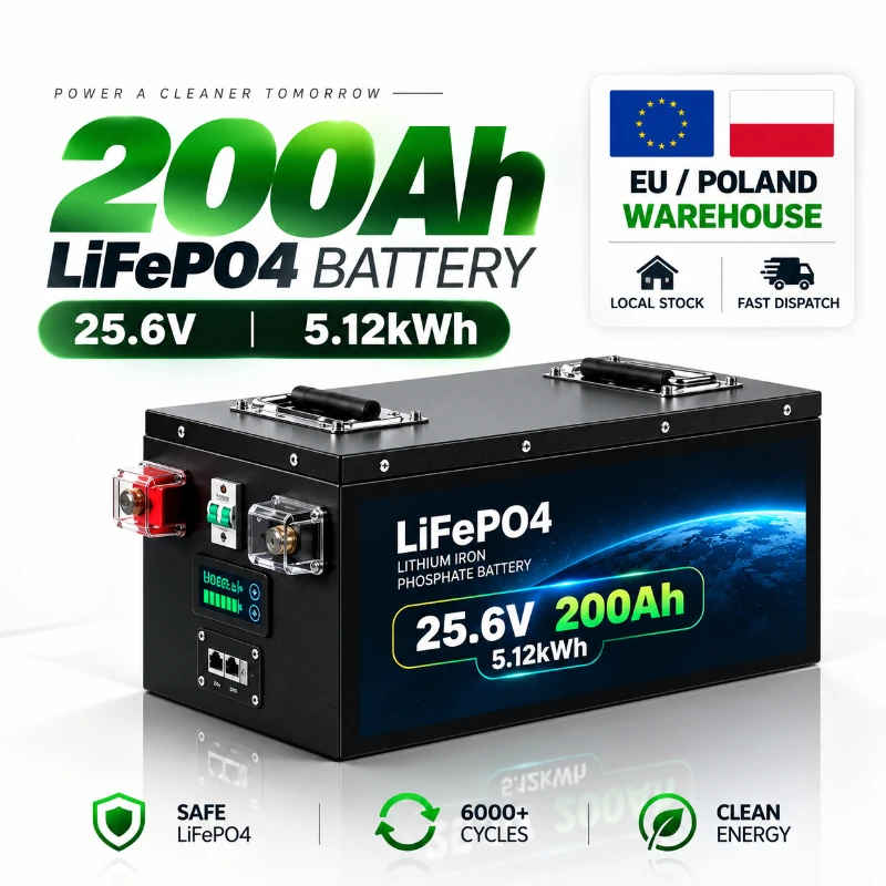 12,8V 100Ah 200Ah 25,6V 100Ah 200Ah 51,2V 120Ah LiFePO4-Batterie mit intelligentem BMS, 6000+ Zyklen, Lithium-Batterie für Wohnmobile, Solaranlagen, Marine, USV, Notstromversorgung für Zuhause,