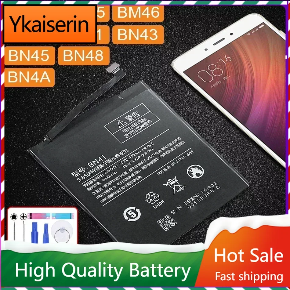 Аккумулятор для Xiaomi Redmi Note 2 3 4 4X 5 5A 6 7 Pro Модель BM42 BM45 BM46 BN31 BN41 BN43 BN45 BN48 BN4A BM 46 BN 31 41 43 45 48