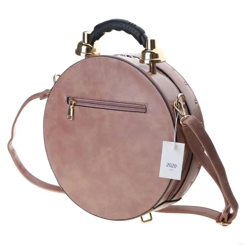 

63HC Novelty Real Working Clock Shoulder Crossbody Bags All-matching PU Leather Handbags Vintage Female Bags Gifts