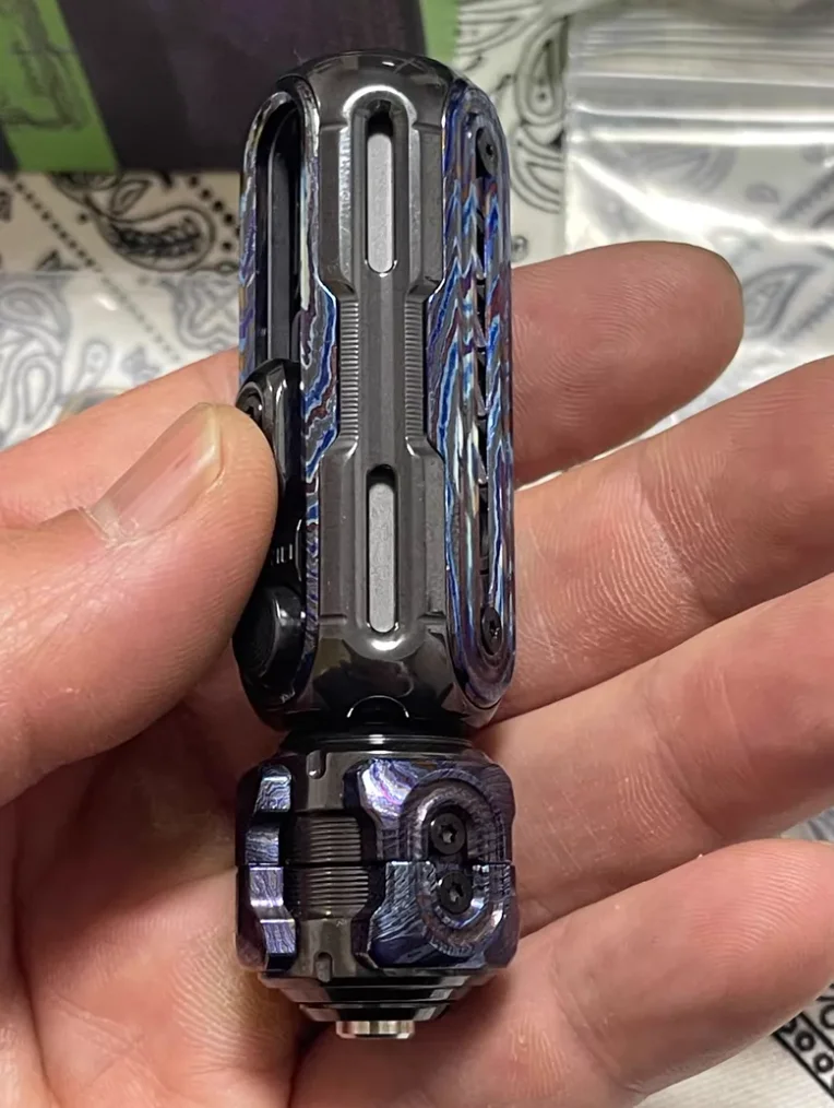 Used EDC MUYI Zirconium heavy gunner+Zirconium horse patch+Zirconium horse oscillating pa Fingertip gyroscope Decompression toys
