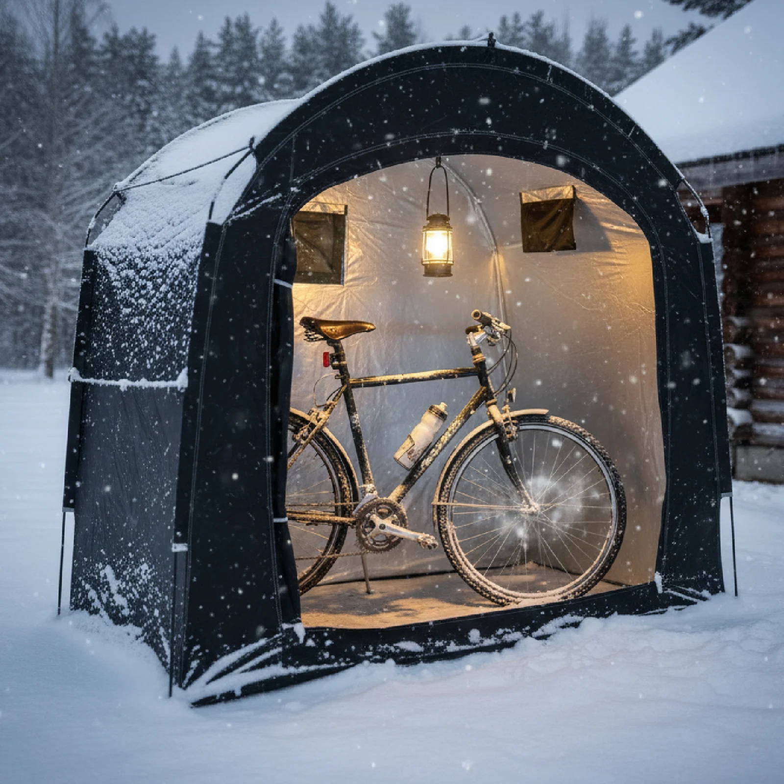 

Portable Outdoor Bike Shelter Tent with Thickened Oxford Cloth Personal Protection Canopy for Travel Hiking And Cycling