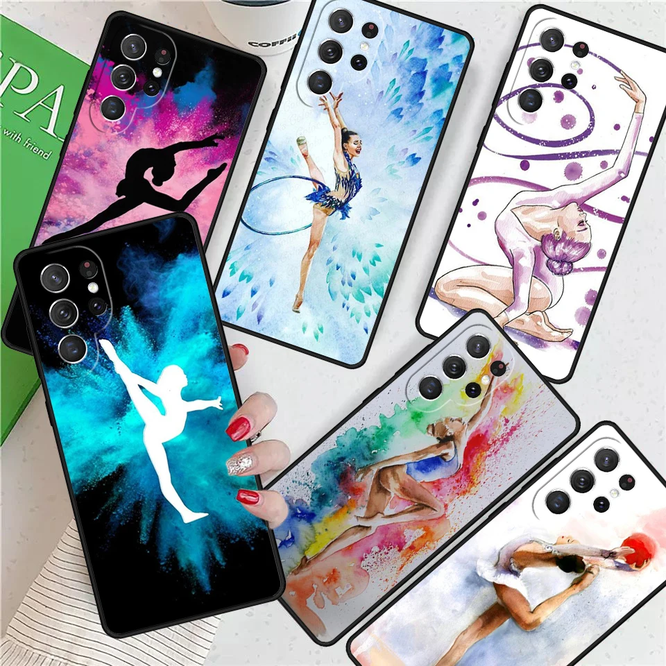 Gymnastics Sports Painted For Samsung Galaxy S24 Ultra S21 S22 S8 S9 S10E Note 10 20 Plus FE S23 Phone case Cover Coque