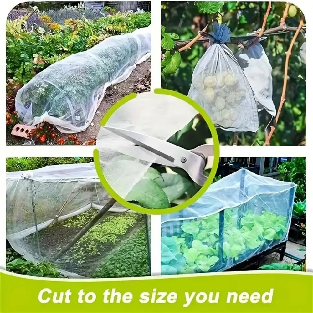 Insect Net 60 Mesh Garden Plant Cover Greenhouse Vegetable Protection Breathable PE Bird Netting Agricultural Farm Supplies