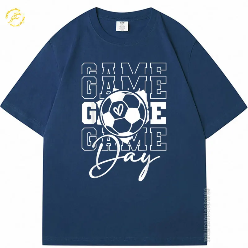 

2025 100% Cotton Man Tshirt Game Day Soccer Oversized T-Shirt Cotton T Shirt Guy 캐릭터 티셔츠 Novità In Top E Magliette Short Sleeve