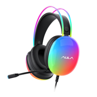 RGB Bass 50mm Wired Headset AULA S505 Noise Cancelling Luminous Gaming Headset for PC LED Gamer Headphones