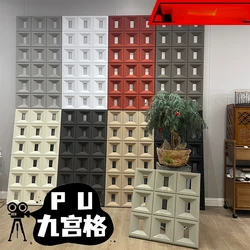 Lightweight Internet Celebrity Pu Jiugongge Imitation Cement Building Brick Ultra-Light Hollow Partition Screens Door Head