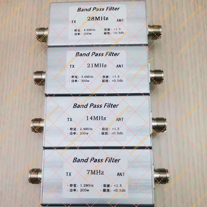 Shortwave BPF Bandpass Filter, 7-28MHz High Isolation Anti-interference Signal Sensitivity Enhancement
