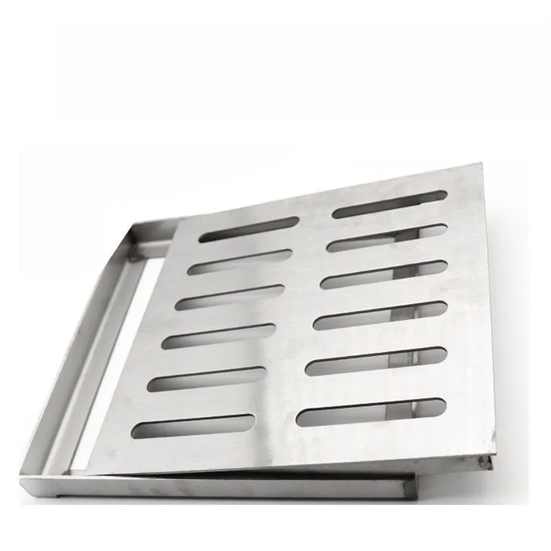 Thickened 304 Stainless Steel Square Drain Plate Custom Load Bearing Floor Drain For Household Yard Rainwater Trench Discharge