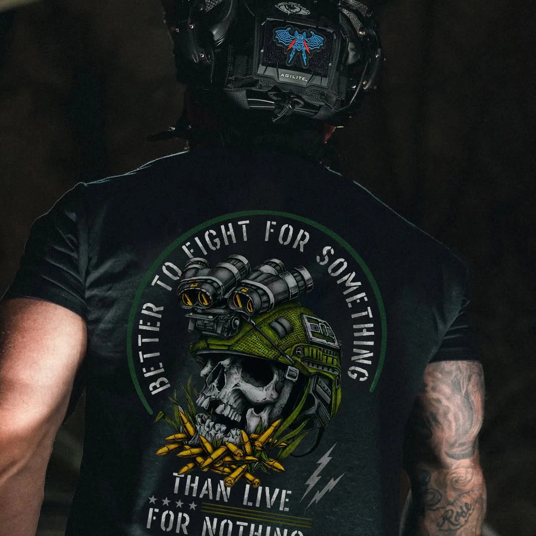 2026 Summer New Tough Guy Club Bullets on The Feast Military Wind Round Neck Short Sleeve T-shirt New Tough Guy Clothing