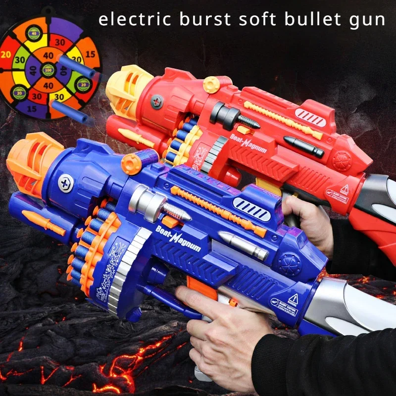 Pistolet à balles souples électrique, combinaison de fusil de Sniper pour balles, pistolet jouet EVA fléchettes Blaster, fusil jouet, cadeau pour enfants, balles Airsoft