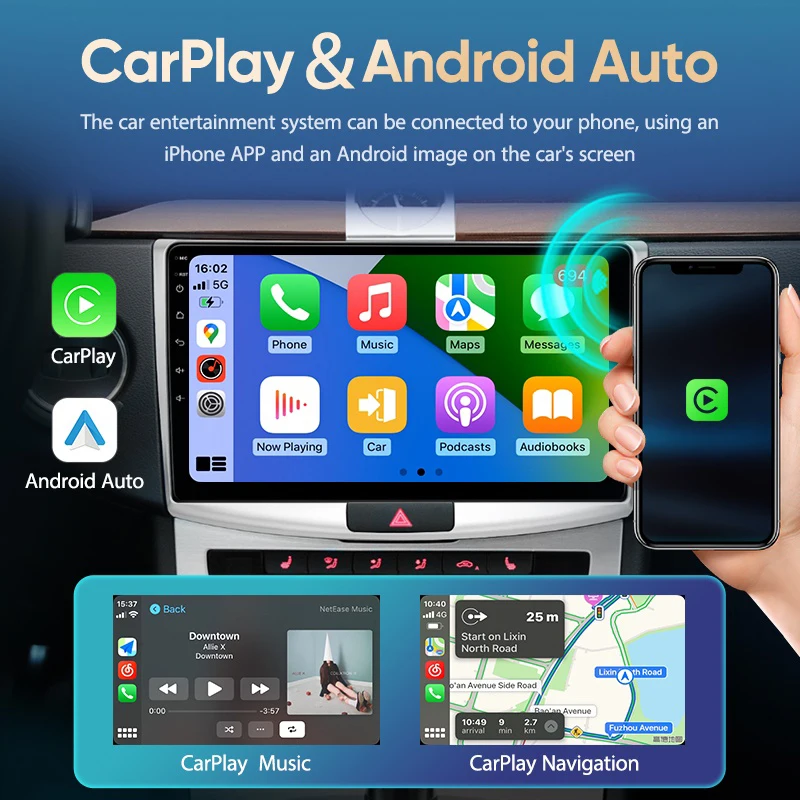 7/9/10Inch Universal Android 13 Wireless Carplay Android Auto 64G GPS navigation Radio MultimediaVideo Player Smart car systems