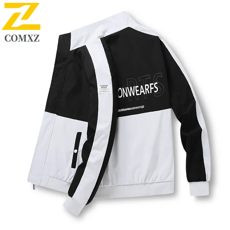 

Men's Casual Jacket 2025 New Fashionable Printed Windproof Breathable Loose Stand Collar Jacket Street Commuting Men's Clothing