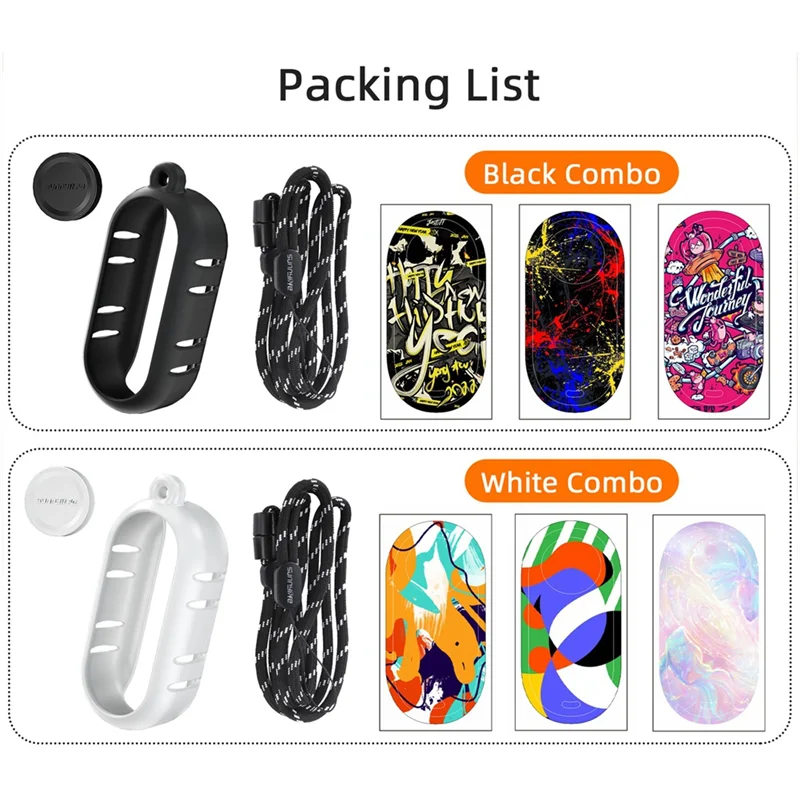 ABDE-SUNNYLIFE ل Insta360 Go3 تبديد الحرارة غطاء سيليكون الإبهام كاميرا ملصق غطاء للعدسات واقية معلقة الحبل مجموعة