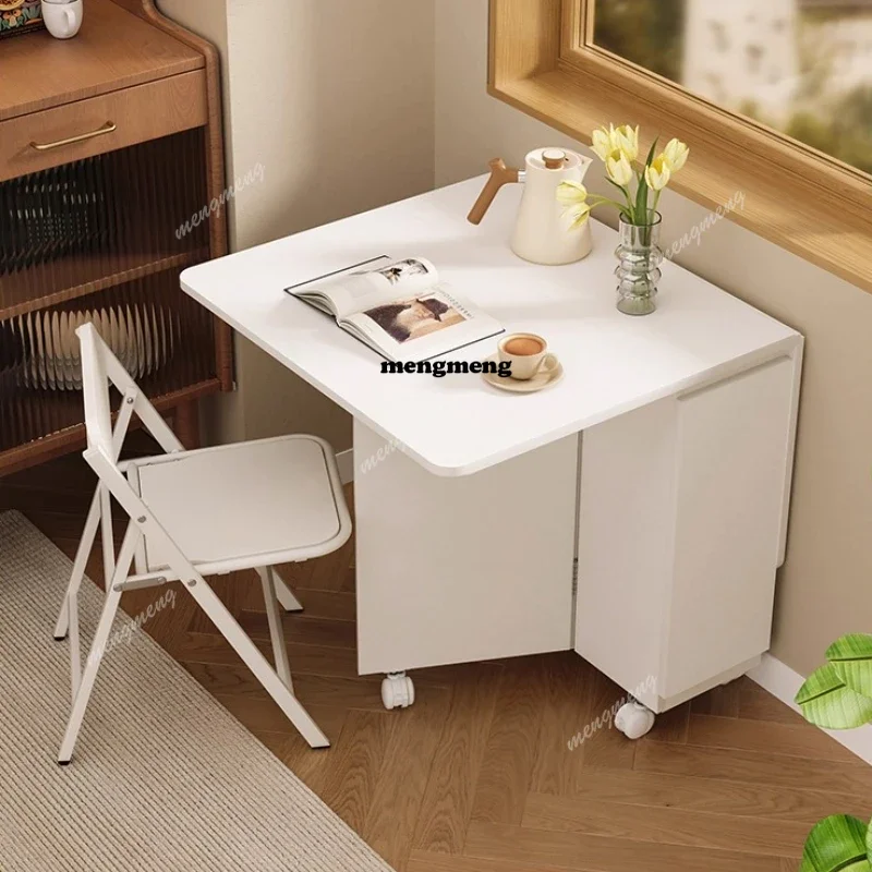 D80 Simple Space Savers Dining Table Kitchen Folding Vase Luxury Dining Table Living Room Design Set Sala Da Pranzo Furnitures