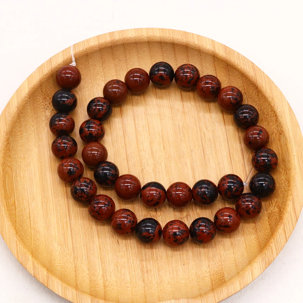 

Swan Stone Beads Round Natural Stone with Straight Holes Beading Components DIY Necklaces Bracelets Jewelry Accessories 1strand