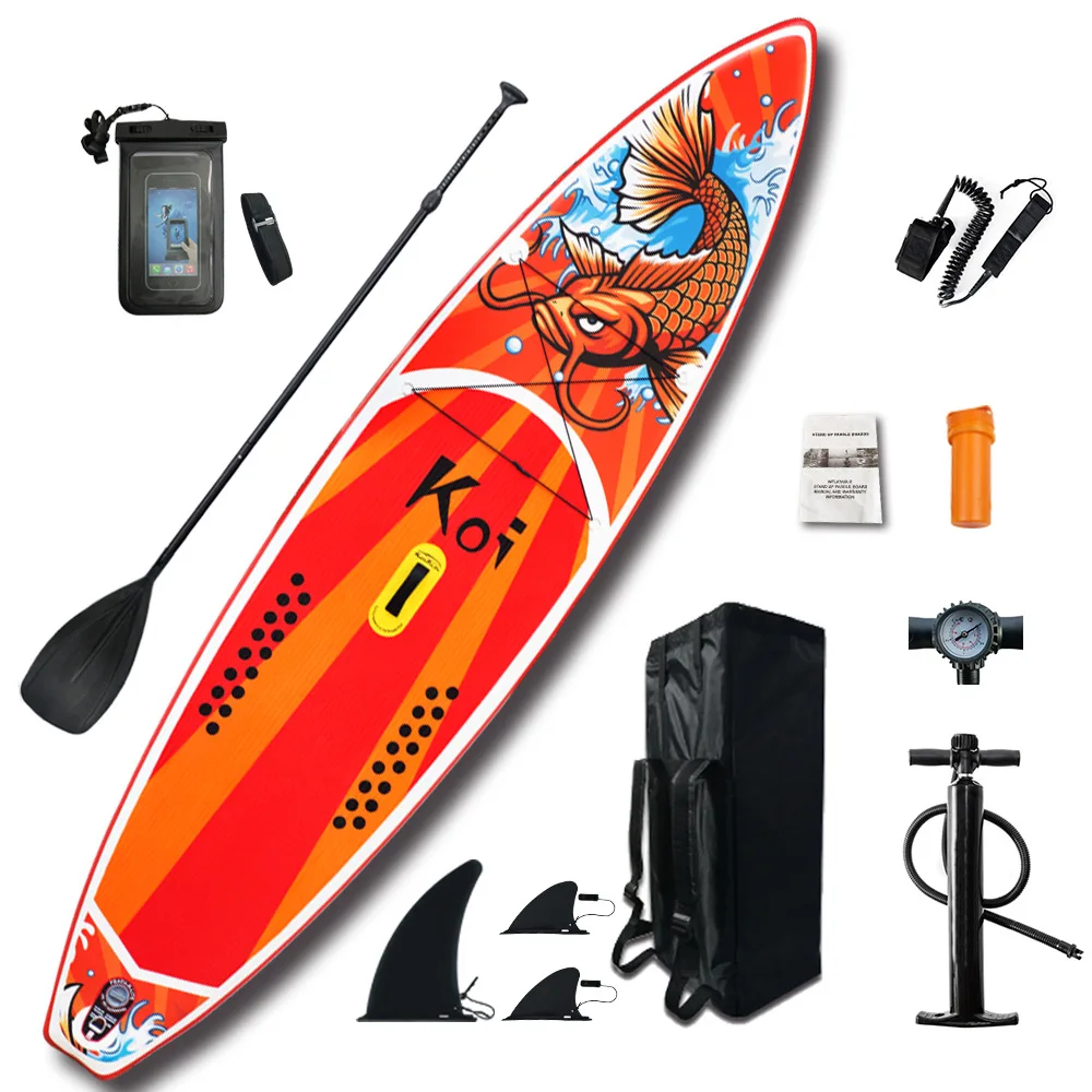 Inflatable paddle standing water skiing adult sup surfing racing board