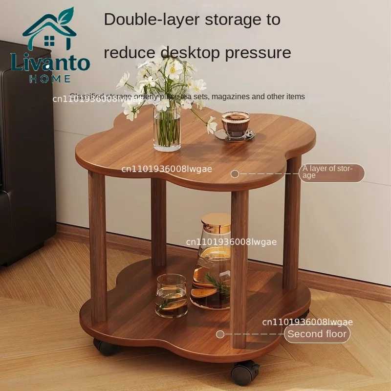 

Small Side Several Removable Round Coffee Living Room Household Apartment Bedside Table Shelf