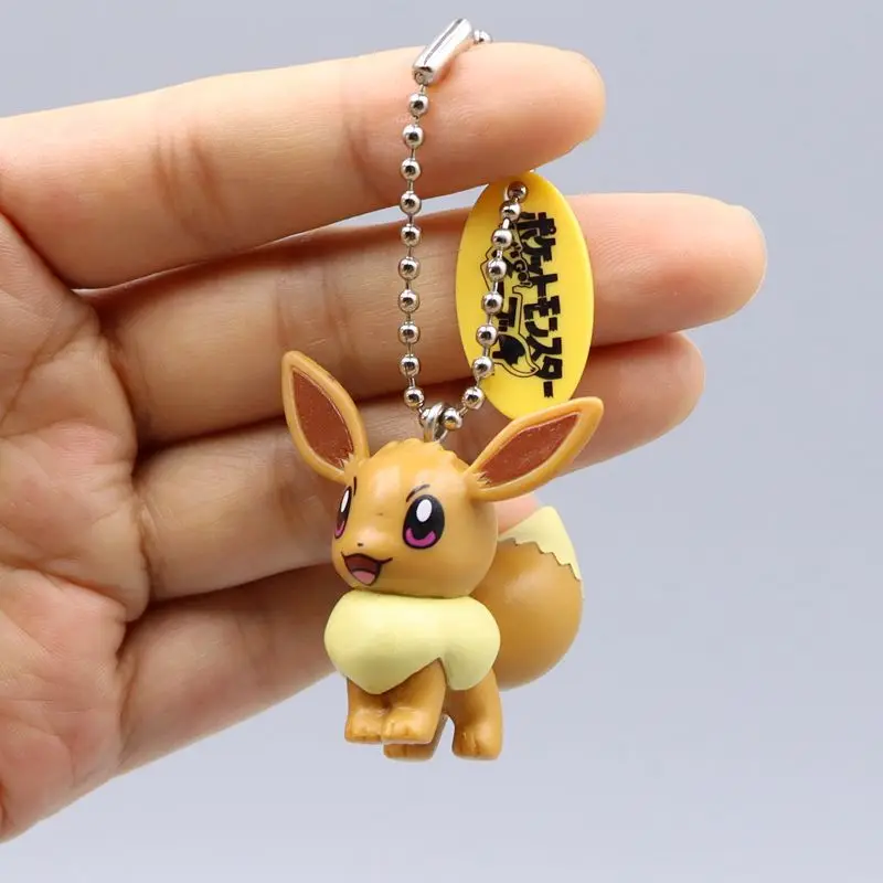 

Pokemon Keychain Eevee Anime Action Figure Toy Kawaii Cartoon Fashion Backpack Keyring Car Bag Widget Christmas New Year Gifts
