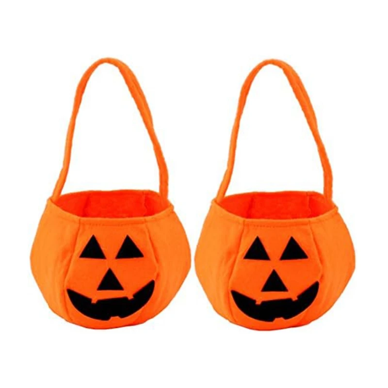 Halloween Pumpkin Candy Bags For Kids,Trick-Or-Treat,Pumpkin Buckets Trick-Or-Treat Handbag