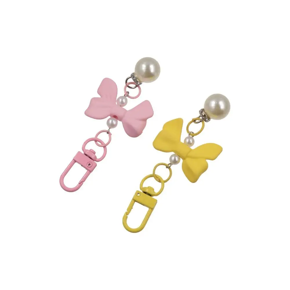 Bonbonfarbener Schlüsselanhänger mit Schleifenknoten, Schleifenknoten-Schlüsselring, Knoten-Accessoires, Schlüsselanhänger mit Schleifenknoten-Imitation, Taschendekoration – Detail 2