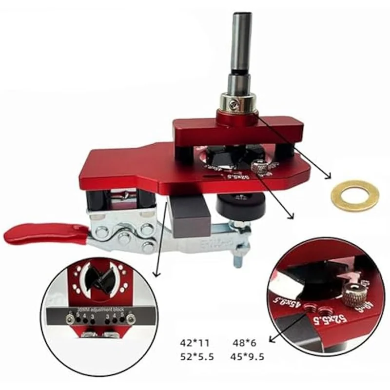 DIY مشاريع خزانة تركيب 35 مللي متر النجارة المفصلي محدد عدة سبائك الألومنيوم ثقب لكمة مثقاب الخشب #3