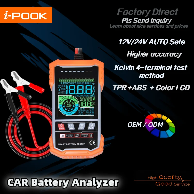 Battery Analyzer Automotivo Auto Battery Testers 100-2000A CCA Capacity Car System Tool