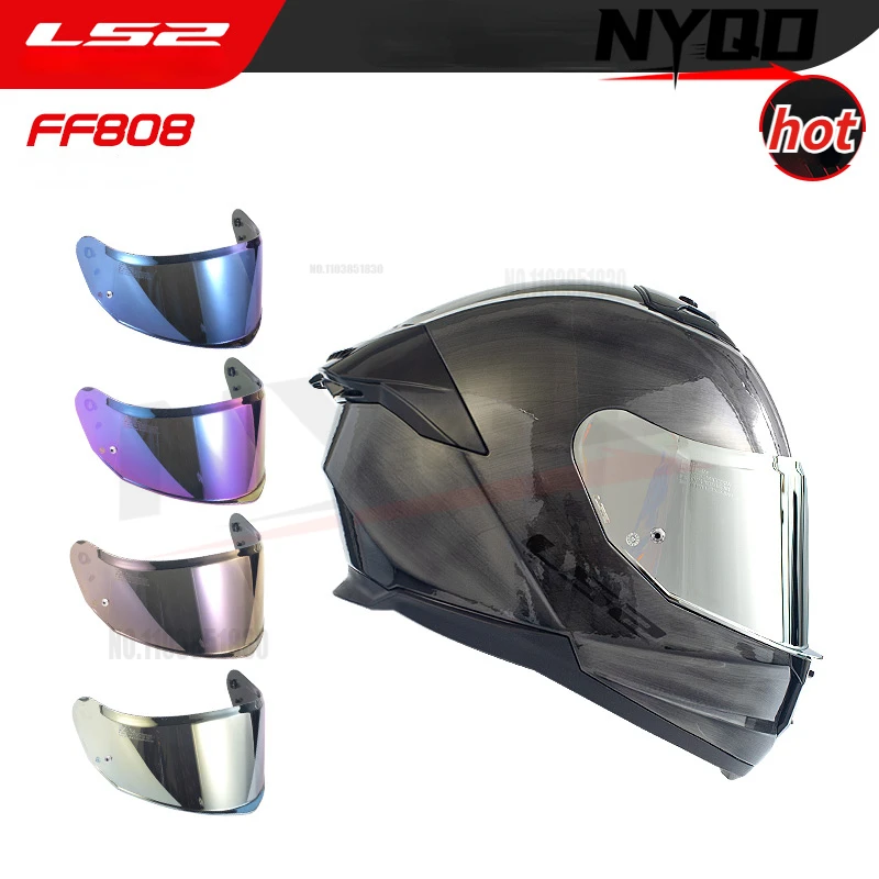 LS2 lens New Full-face Helmet FF808 Special Helmet Explosion-proof Lens Visor Color Film Day and Night Universal Night Vision