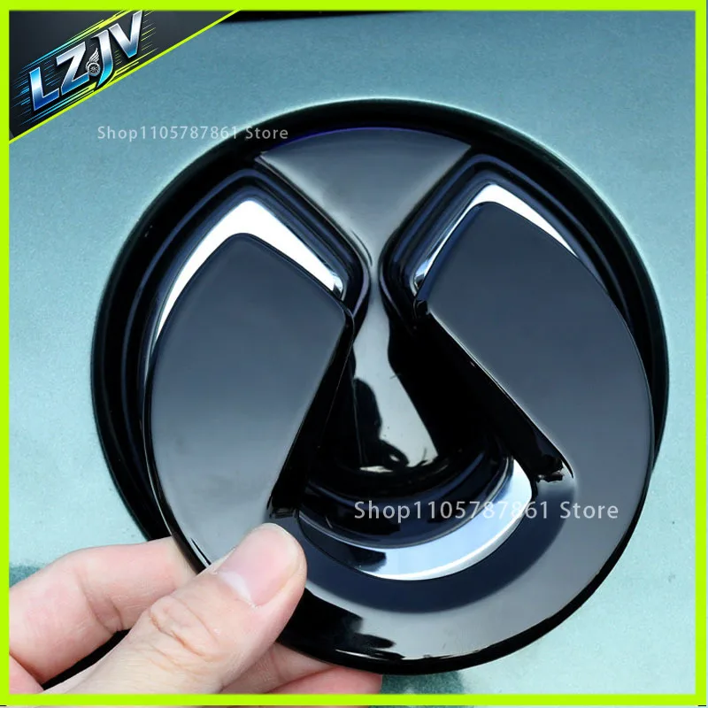 LZJV For DENZA N9 2025 2026 Front rear emblem Black Warrior personalized decorative stickers modified Accessories Car badge