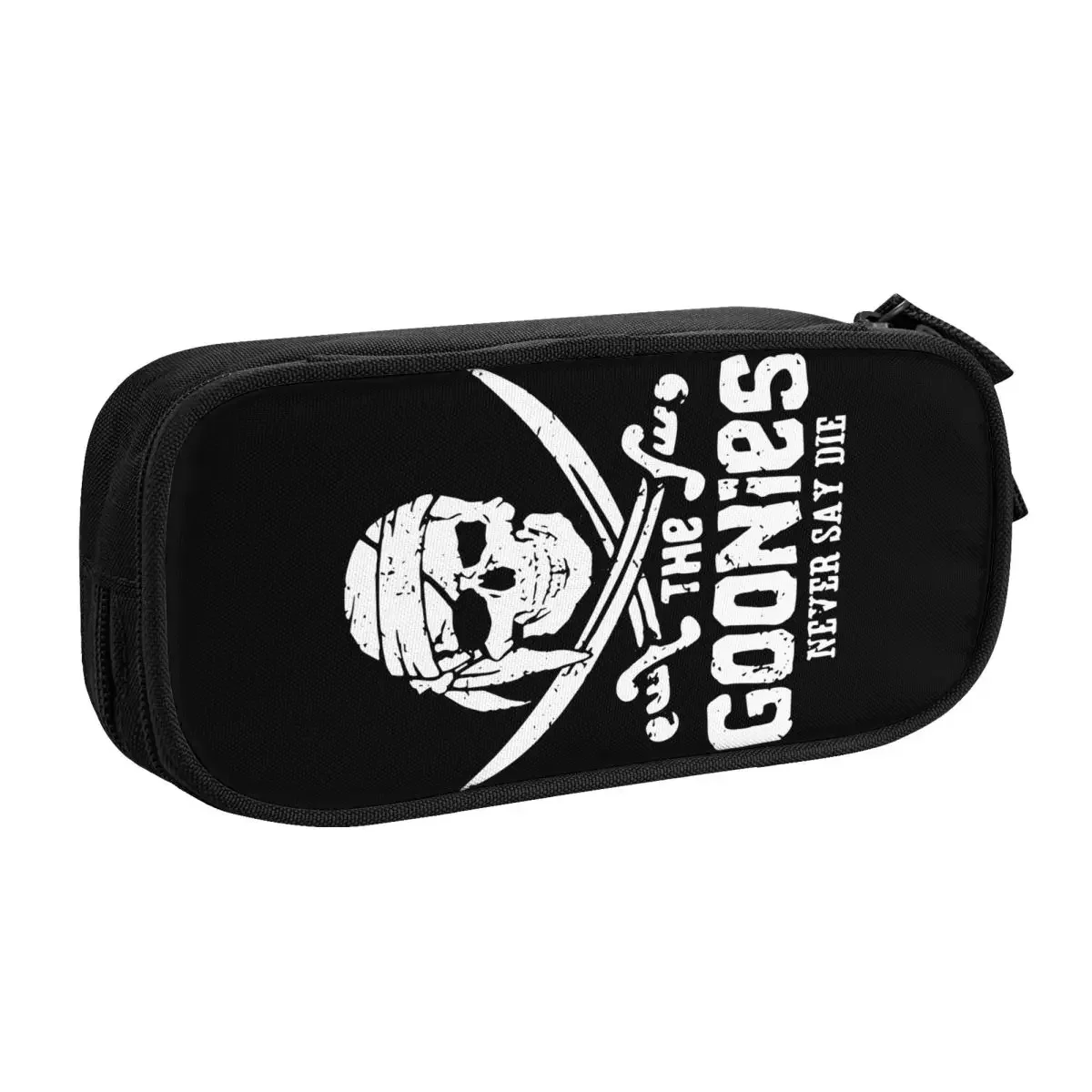 Custom Cute The Goonies Skull Pirates Pencil Cases for Girls Boys Big Capacity Movie Film Pencil Bag School Accessories