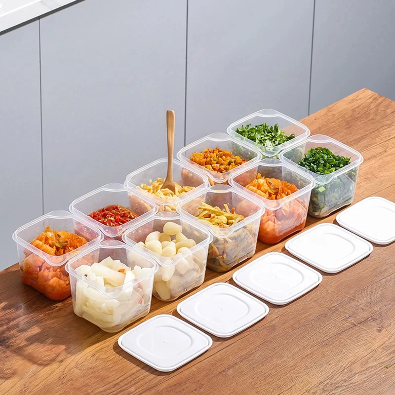 1/2PCS Küche Versiegelt Boxen Große Kapazität Kühlschrank Frische-halten Boxen Für Obst Gemüse Container Mikrowelle Lunch box