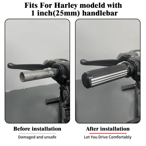Imagen 2 del producto Empuñaduras de manillar para motocicleta, 1 '', 25mm, para Harley Touring Dyna Softail Sportster XL 1200 883 XR VRSC Street Glide FLHR