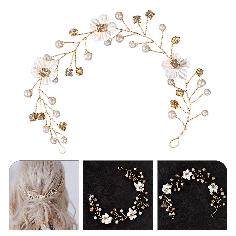 

Hair Accessories Bridal Headpieces for Wedding Vine Women Pearl Bride Brides Tiara