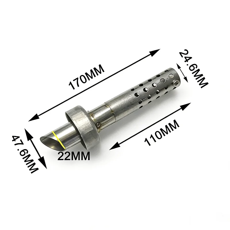 Universeller 48-mm-Motorrad-Auspuffschalldämpfer, abnehmbarer DB-Killer-Schallreduzierer für Honda Yamaha, Geräuscheliminator – Detail 19