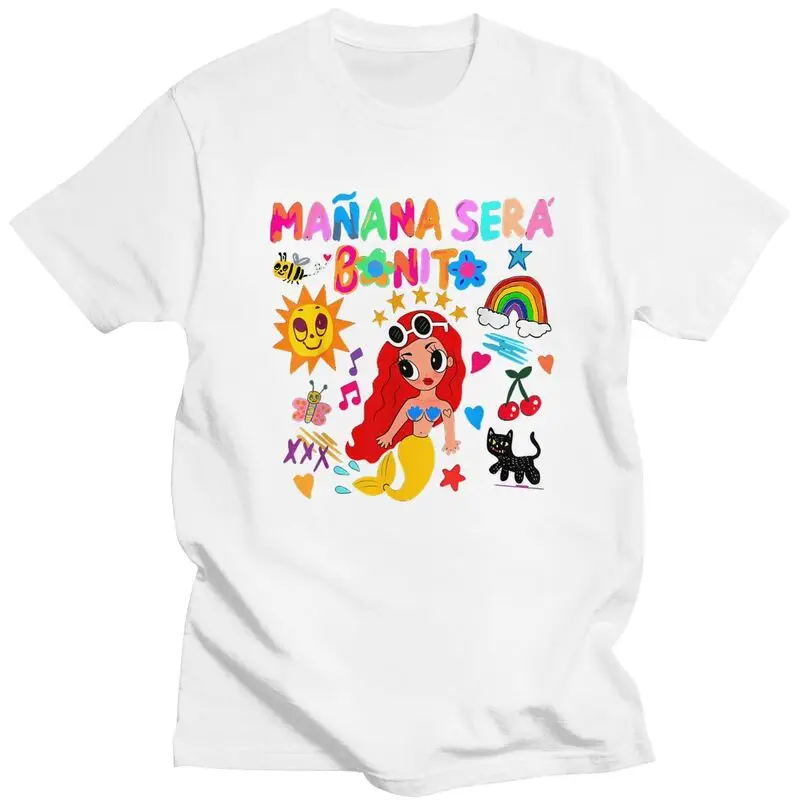 

Custom Reggaeton Music Manana Sera Bonito Karol G T Shirt Men Short Sleeves Pure Cotton T-shirt Leisure Tee Tops Fashion Tshirt