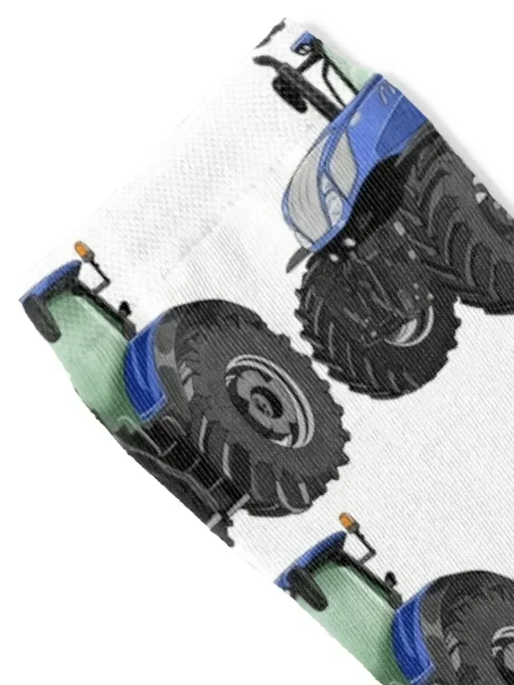 Tractor Blue Tractor Drawing Socks Non-slip luxury Luxury Woman Socks Men's