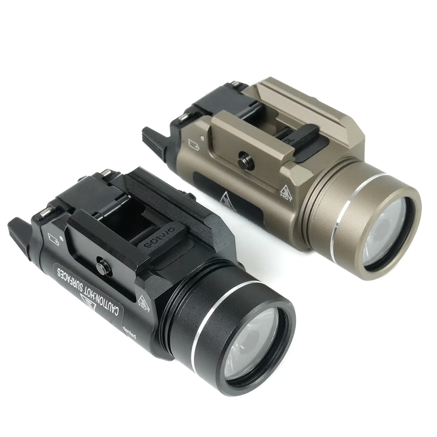 Taktische LED-Taschenlampe TR1 TR-1 20MM Hänge-Stroboskop-Taschenlampe für G17 18 19 Hänge-Taschenlampe Aluminiumlegierung Außenbeleuchtung FL02030-BK
